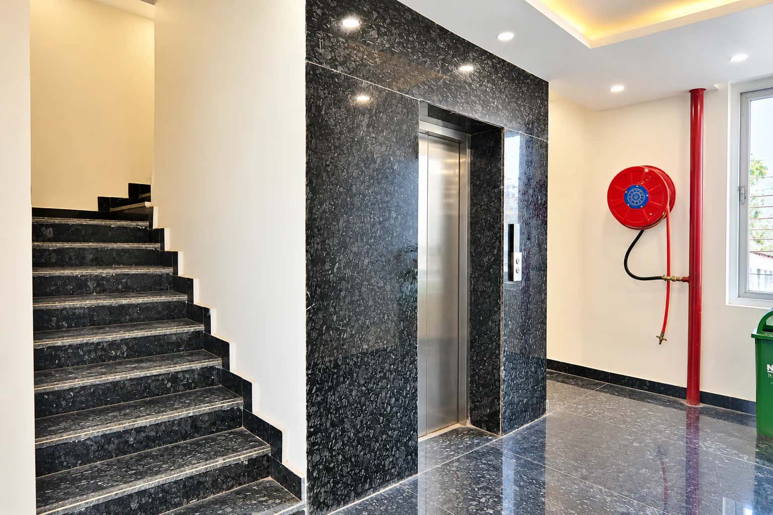 Granite lift lobby and staircase