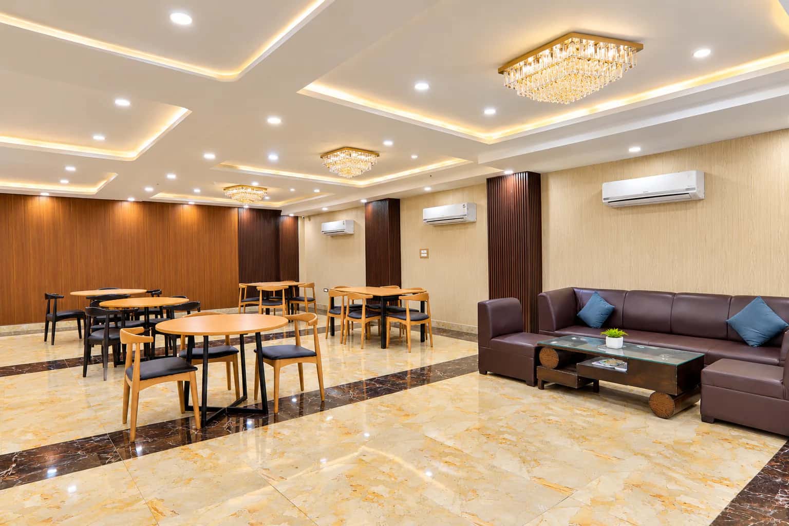 Restaurant lounge and dining area