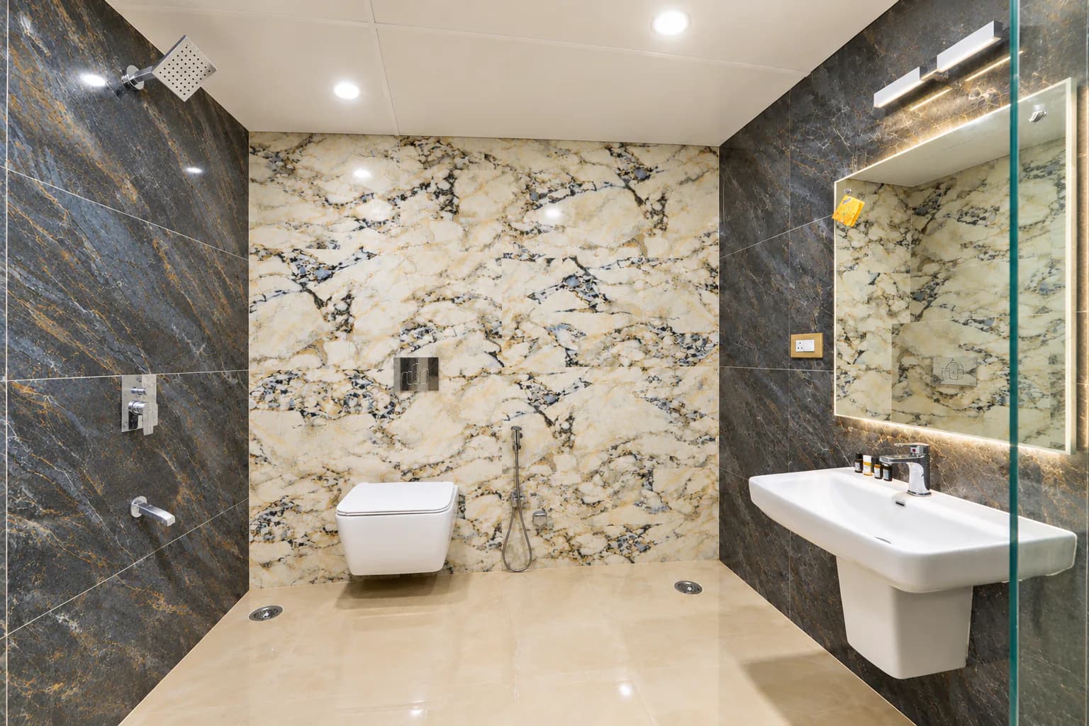 Palassio Royal Suite master bathroom with rain shower