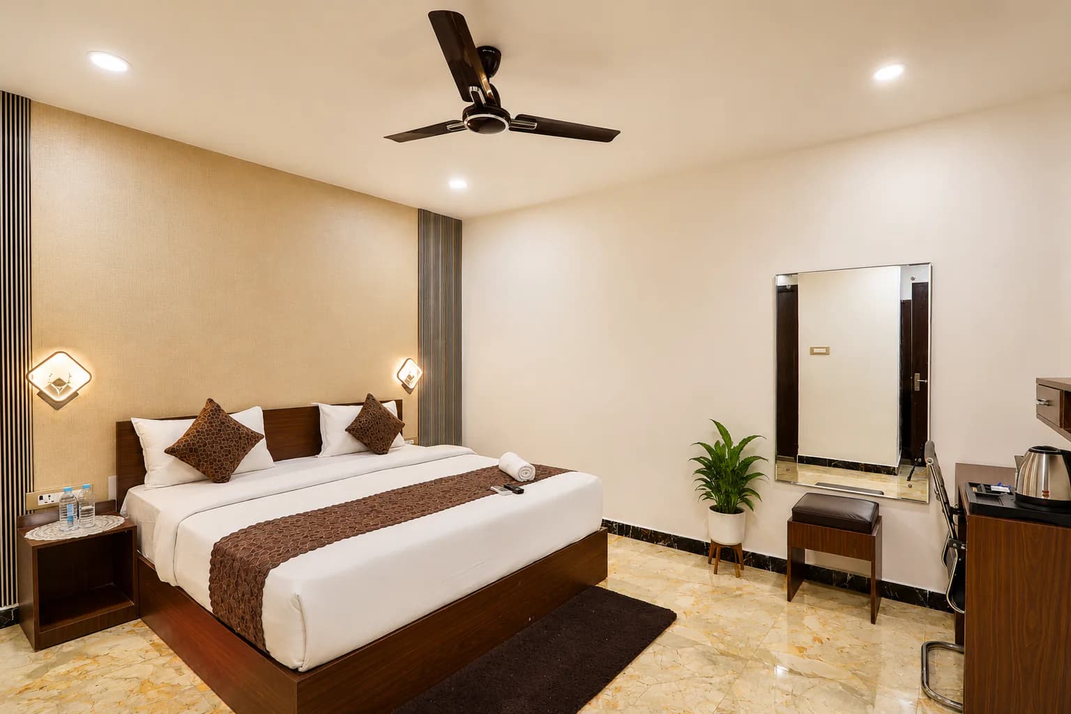 Presidential Luxury Suite bedroom and vanity corner